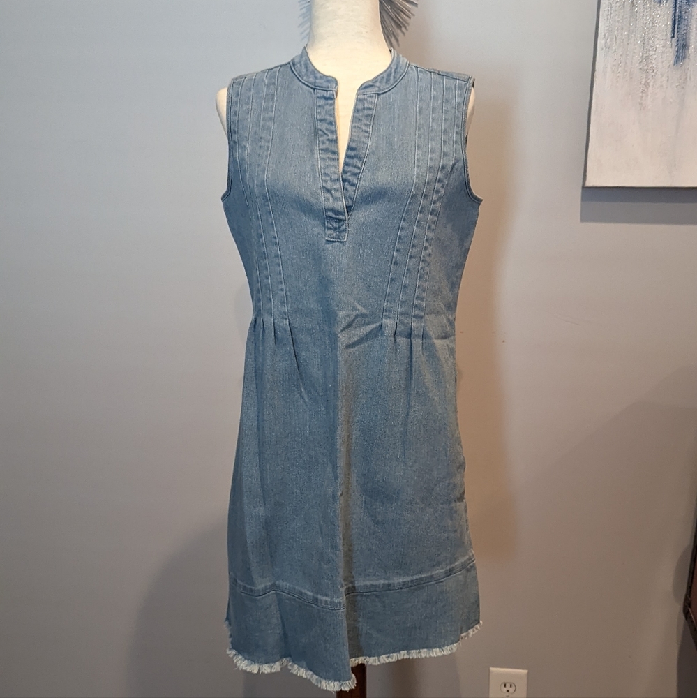 REBA Sleeveless Denim Dress Sz M